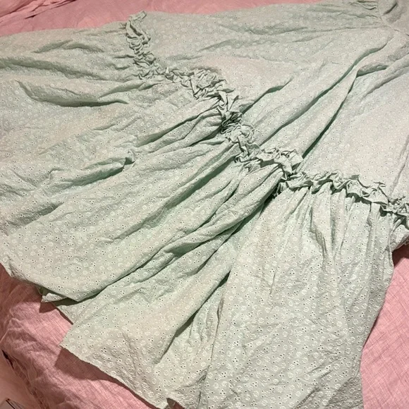 Selkie Mint Green Lace Prairie Dress in Milk Jade size XL - Picture 6 of 9